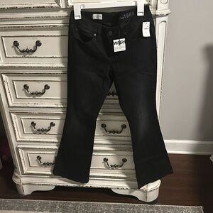 New Vintage Gap 1969 curvy Flare Black Jeans Sz 4 Petite 27p